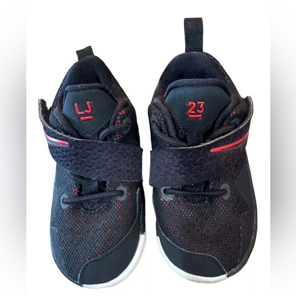 Nike LeBron James XIV Toddler Sneakers Size 7C Authentic (TD) Black/Red - Picture 4 of 6